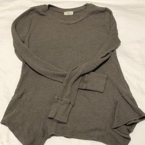 T. La Anthropologie green thermal long sleeve size medium
